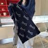 Two-sided Imitation Wool Scarf Lightweight Winter Shawl Trendy Bow Scarf  Gift