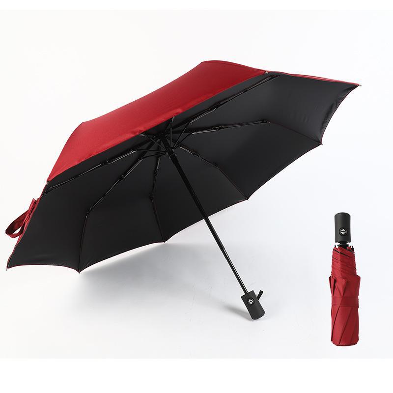 Black Anti-UV Auto-Open Business Gift Umbrella with 8 Ribs