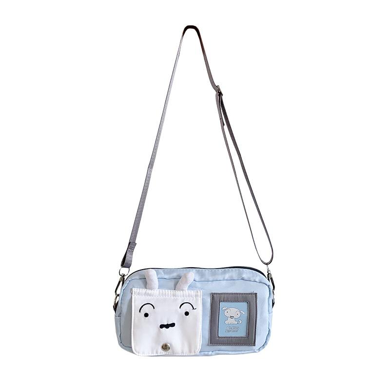 

Casual simple trendy messenger bag 2025 summer new splicing contrasting color shoulder bag texture personalized ins small square bag