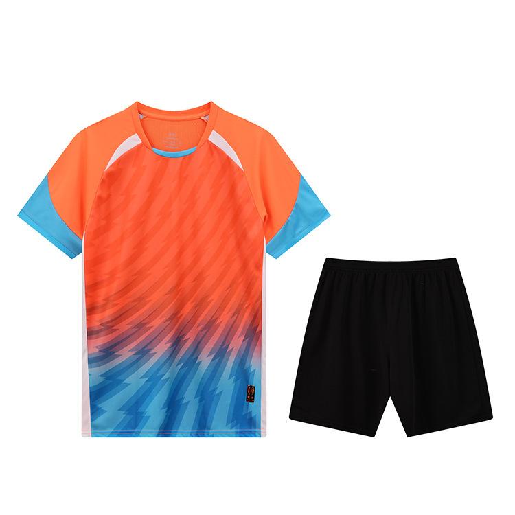 

Football Jersey Set Printed With Logo Words Children S Breathable Quick-Drying Short-Sleeved Competition Training Jersey Primary And Secondary School 5XL фарби люмінесцентні помаранчевий колір