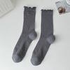 Stacked Socks, Summer Thin Socks, Pure Cotton, Spring And Autumn, Gray Ballet Style With Small Leather Shoes Stockings