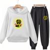 Children's Hoodie+Pants Black Children Cobra Stamp Coat Boys Girls Hoodie Tops Leisure Sweatshirt Toddler 3-12 Year Clothing