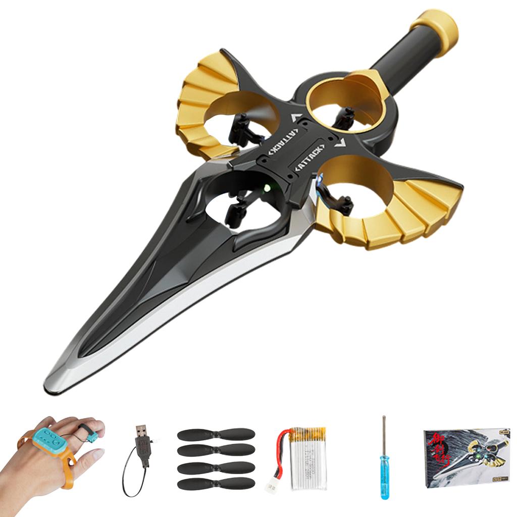 Remote-controlled Flying Machine, Flying Sword Flying Machine, Gesture Control, 360° Flip Effect With Lighting, Suitable For Beginners And Adults.