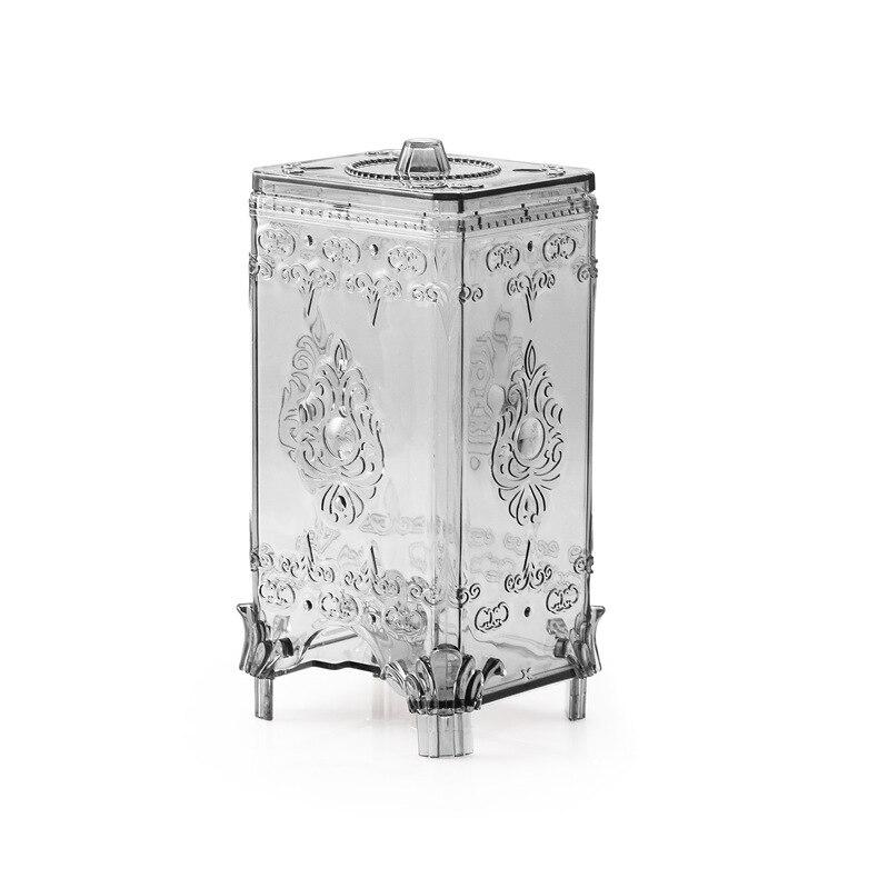 

1 шт. настольная коробка для хранения ватных дисков, пластиковая прозрачная коробка, креативная европейская коробка для хранения косметики WBL чёрный