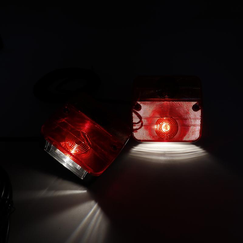 1 Set 12V Trailer Lightboard Taillight 10m Cable 7 Pin Brake Stop License Number Plate & Reflector Turn signal & Warning light