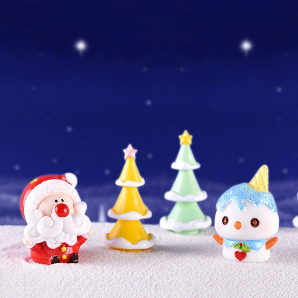 Micro Landscape Santa Claus Landscape Ornaments Cartoon Snowman Car Decoration Home Decoration