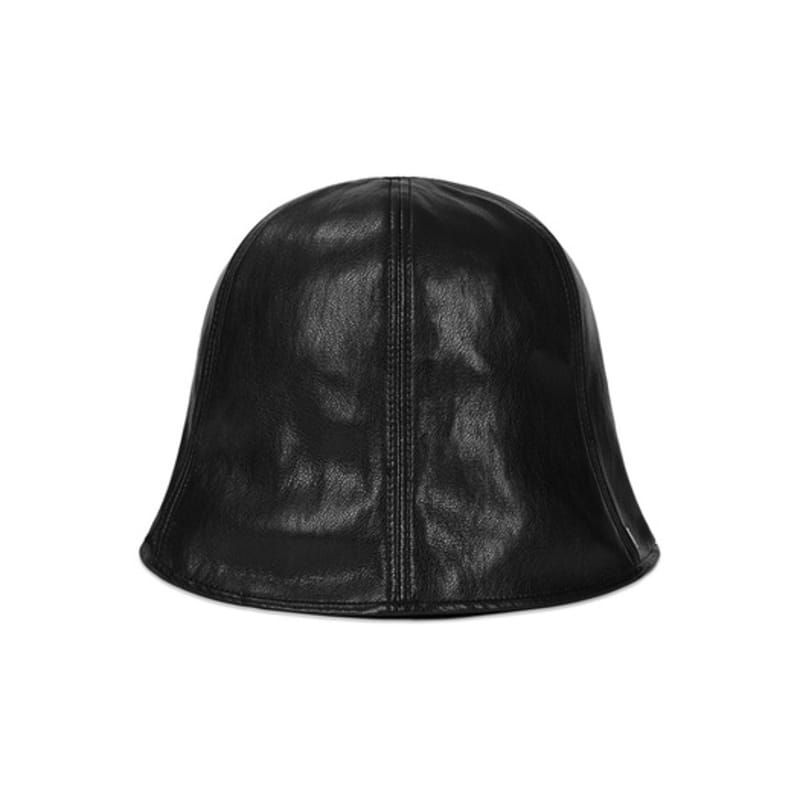 VARZAR VZ Studded Vegan Leather Tulip Hat In Black