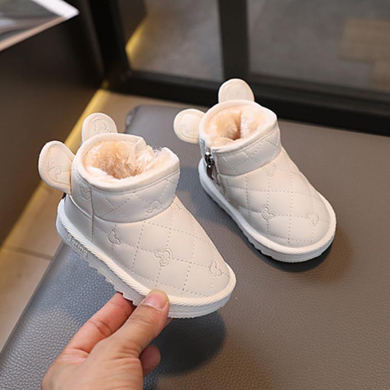 Babysnøsko Vinterfløyel bomullssko Barnesko Str. 17-28