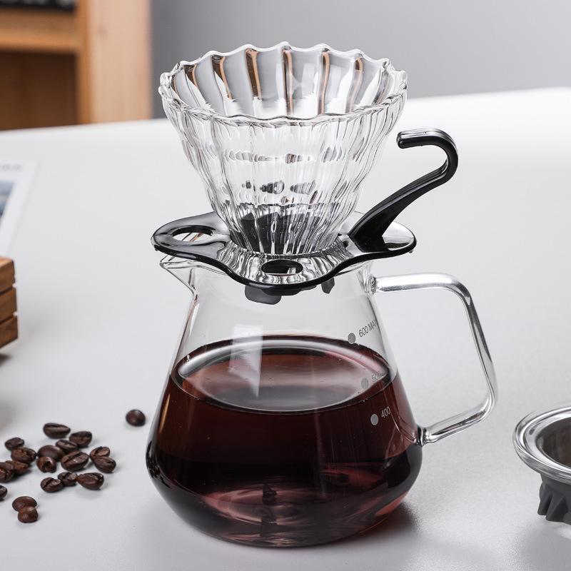Hand Brewed Coffee Set Glass Coffee Filter Cup Drip Pot Coffee Filter Coffee Hand Brewed Coffee Pot
