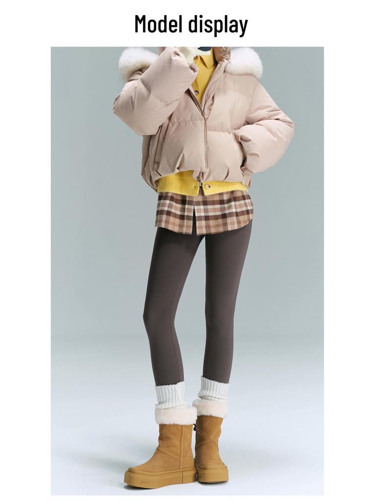 Women's Extra Thick Fleece-Lined High Waist Yoga Pants - 800g Cotton, Warm, Extra Long Winter Base Layer (2025)