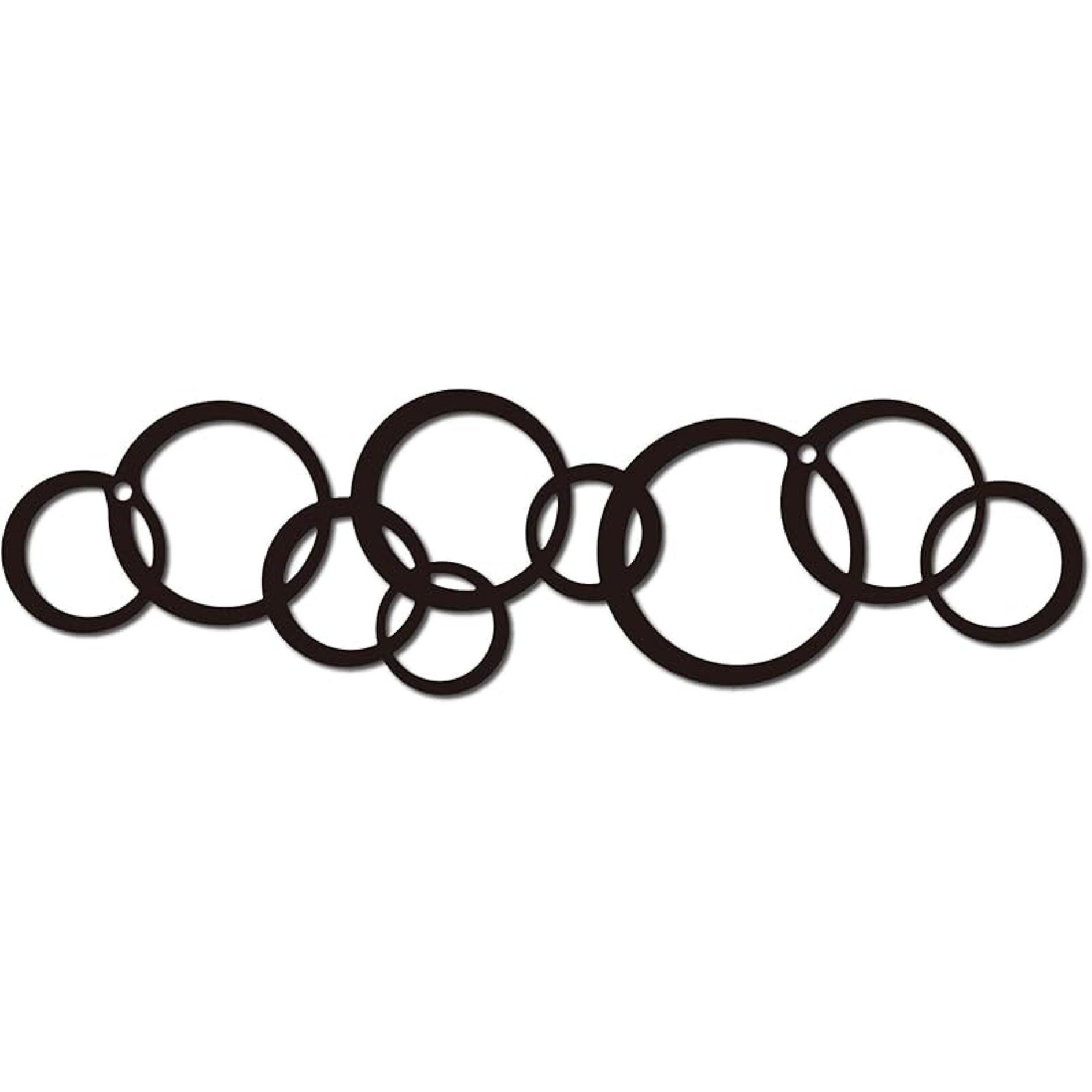 CREATCABIN Круглая Металлическая Настенная Декорация Минималистичный Черный Настенный Декор Кованое Железо Настенная Силуэтная Скульптура Декорация Знак Украшение для Сада Дома чёрный