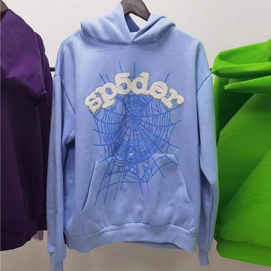 Sp5der European and American hip hop singers with the same printed letters 555555 men and women couples sweater hoodie trend