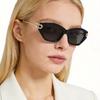 T's new cat eye sunglasses, big-name women's high-end European and American style personalized metal hollow fashion sunglasses