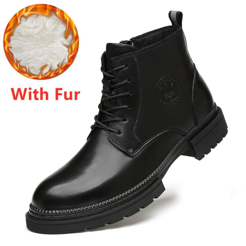 

Модные Стильные Мужские Ботинки Боковая Молния Мужские Ботинки Натуральная Кожа Классические Ботильоны Мужские Удобные Теплые Зимние Ботинки Мужские 44