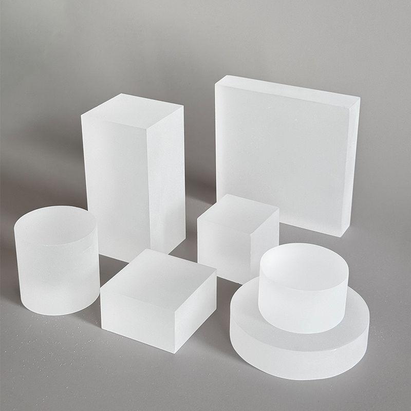 Frosted Acrylic Square Display Block Clear Acrylic Cube Acrylic Jewelry Display Stand Ring Showcase Display Holder Base