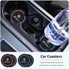 2PCS Car Coasters Water Cup Slots Non-Slip Mat Waterproof Cup Pad For Alfa Romeo Giulietta GT 159 147 156 Brera Giulia Stelvio