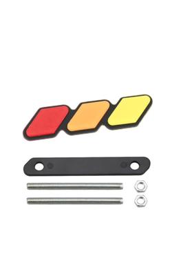YFFSFDC Car Front Grille Tri-Color Grille Fit Badge Emblem Sticker Decal Auto Car Accessories