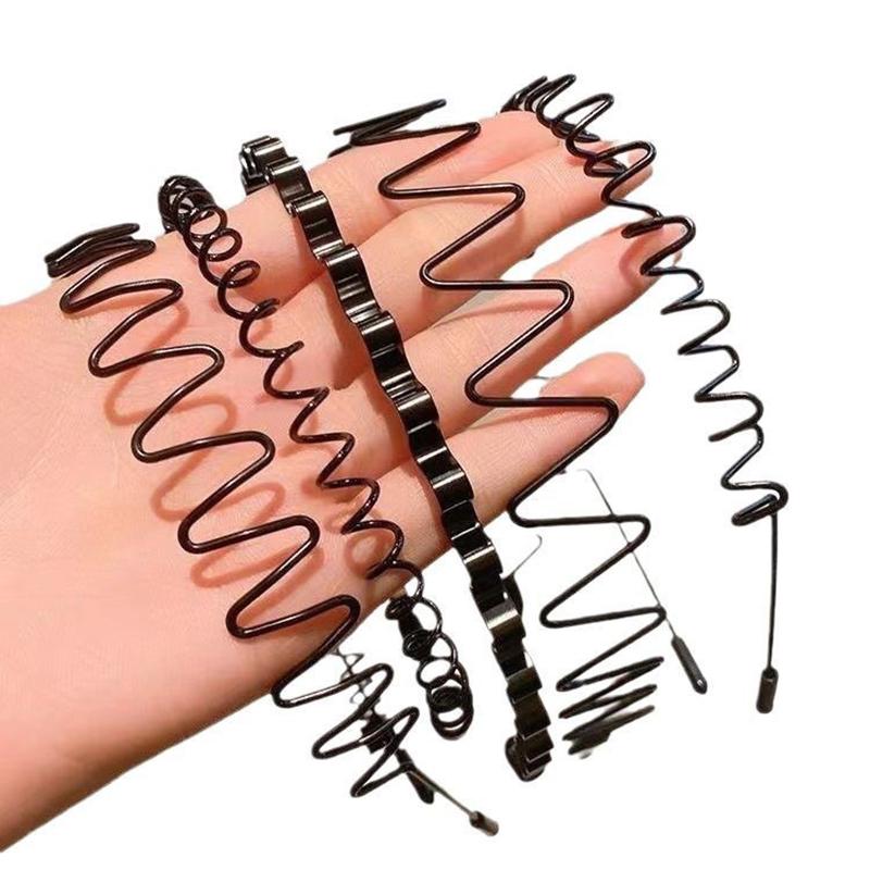 Diadema Metálica Ondulada de Resorte Unisex Sin Deslizamiento Diademas para Deportes al Aire Libre Diadema Simple para Mujeres Hombres Adorno para Lavarse la Cara