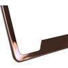 Bottom Corner Cut Out Version License Plate Frame Rose Gold Mirror Chrome Electroplating Universal Fit Aluminum Screw On Cap Cover, T304 Stainless