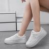 Comfortable Low Top Lace Up Men Breathable Thick Sole White Casual Board Shoes