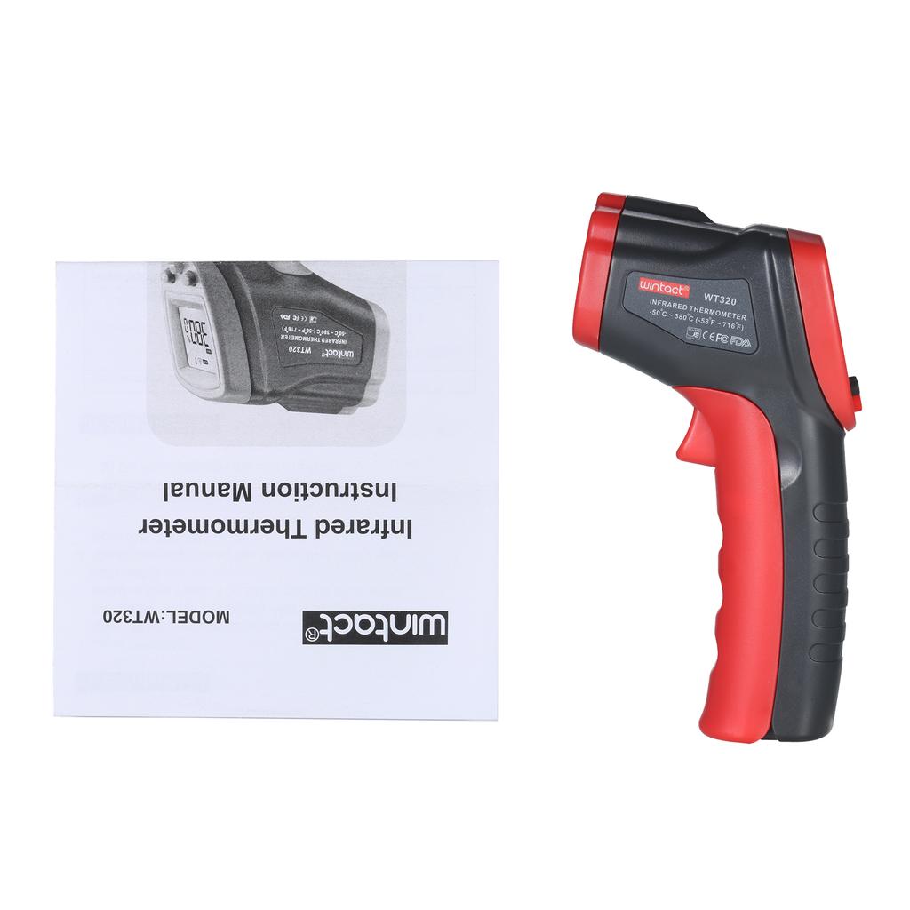 Wintact berührungsloses Infrarot-Thermometer -58 bis 716 Fahrenheit Präzisions-Digitalthermometer Sofortanzeige