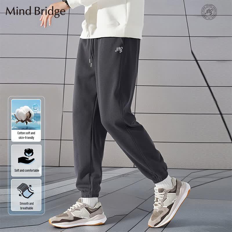 Mind Bridge Men s Solid Elastic Waist Tapered Pants 2XL темно серый
