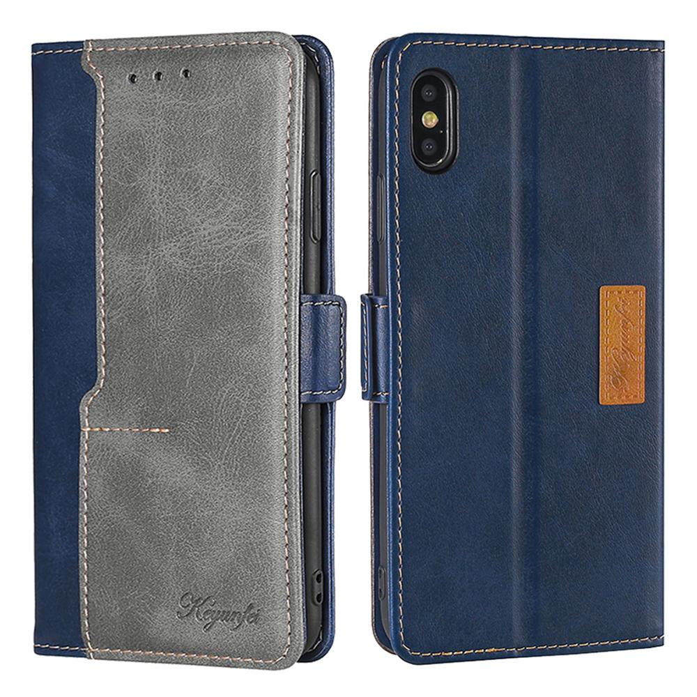 Splicing Flip Wallet Case for Huawei Honor 10X Lite 7A 8A 8S 9A 9S 9C P Smart 2021 Honor 50 SE P50 Pro PU kožený kryt Slot pro kartu Telefon nárazník