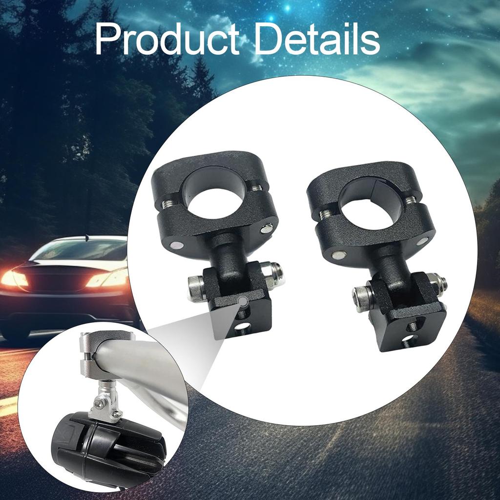 2x Swivel Auxiliary Light Bracket Fits 22-25mm Crash Bar Accessory Vibration