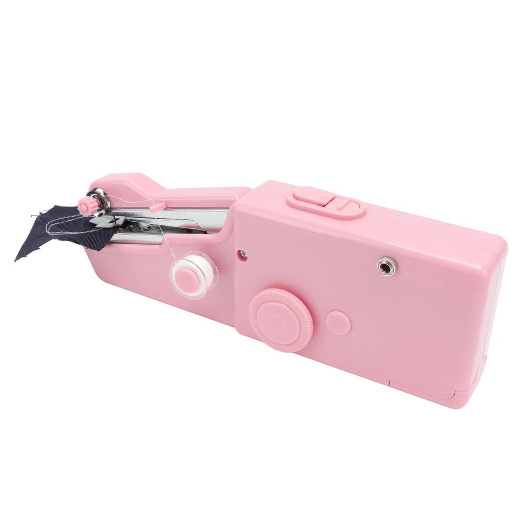 Handheld Sewing Machine Smoothing Stitching Portable Electric Sewing Tool for Home Travel Pink