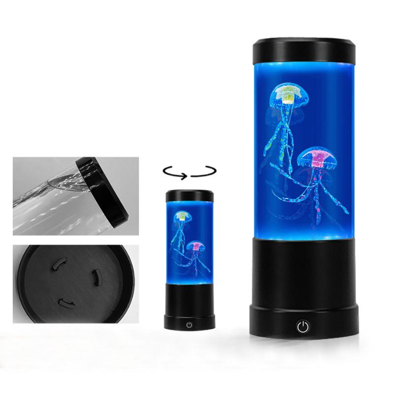 LED Jellyfish Aquarium Night Light, 7-Color Changing, Mood Lamp for Home Office Sleep Relax, Gifts