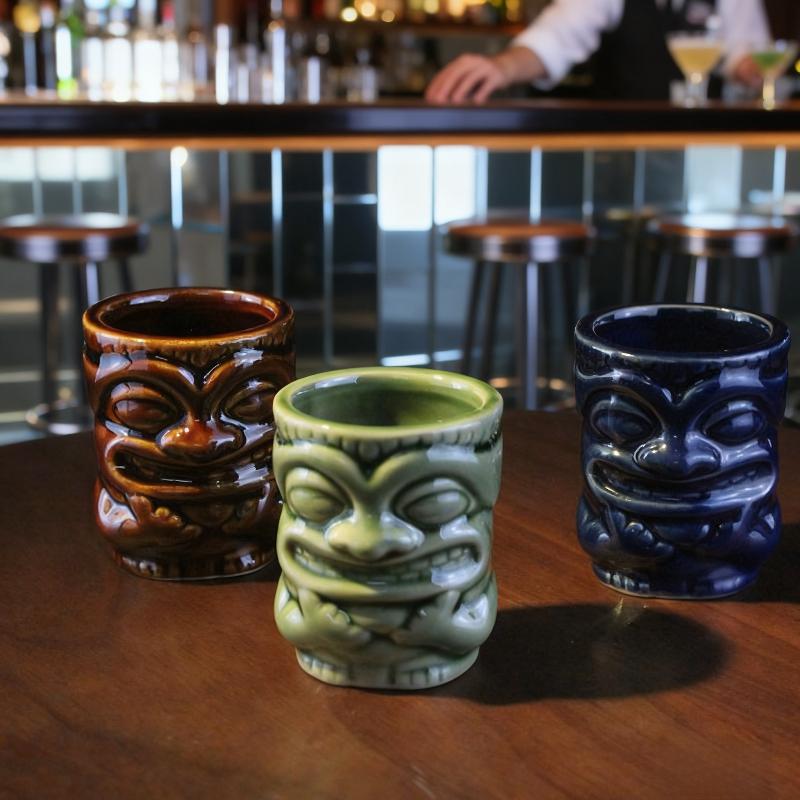 Wine Mug Halloween Gift Hawaiian Cocktail Cups Bar Tools Home Drinkware Cup Creative Ceramic Mug Party Tiki Mug Christmas Gift