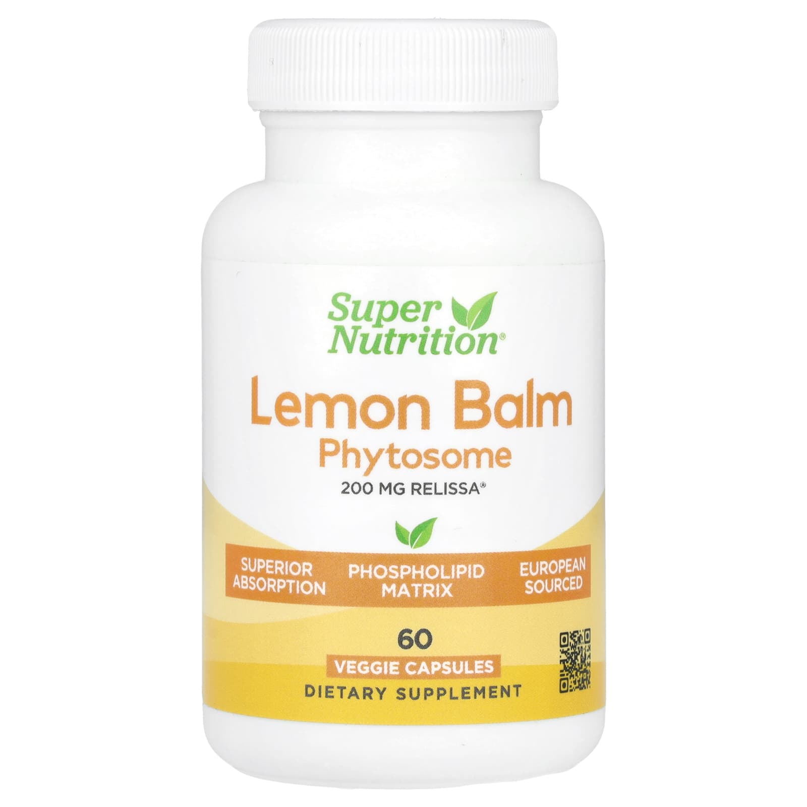 

Lemon Balm Phytosome with Sunflower Lecithin, 200Mg, 60 Veggie Caps