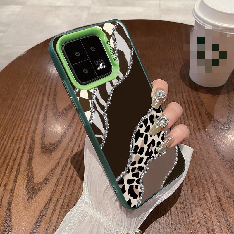 Fashion Leopard Case For iPhone 16 Samsung A55 A35 M35 S24 Xiaomi Redmi Note 13 Pro 14C Huawei Honor 200 Shockproof Phone Bumper Anti-Scratch Cover
