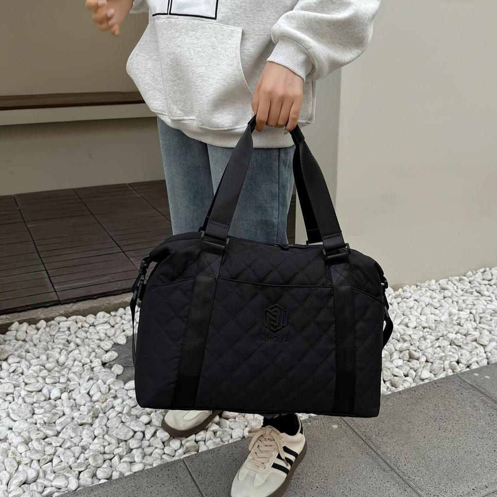 Universal large capacity travel bag for men and women, can be held and cross-body, suitable for travel, gym, storage and separation of wet and dry