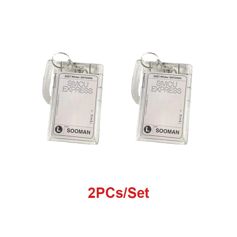 1Style School Card Access Card Holder Acrylic Transparent Protective Sleeve ID Card Bus Meal Worker ID Card Holder