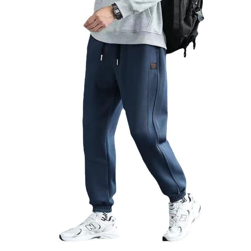 Men's Velvet-Lined Sweatpants - Thick, Trendy, Versatile Sports Trousers for Spring and Autumn
