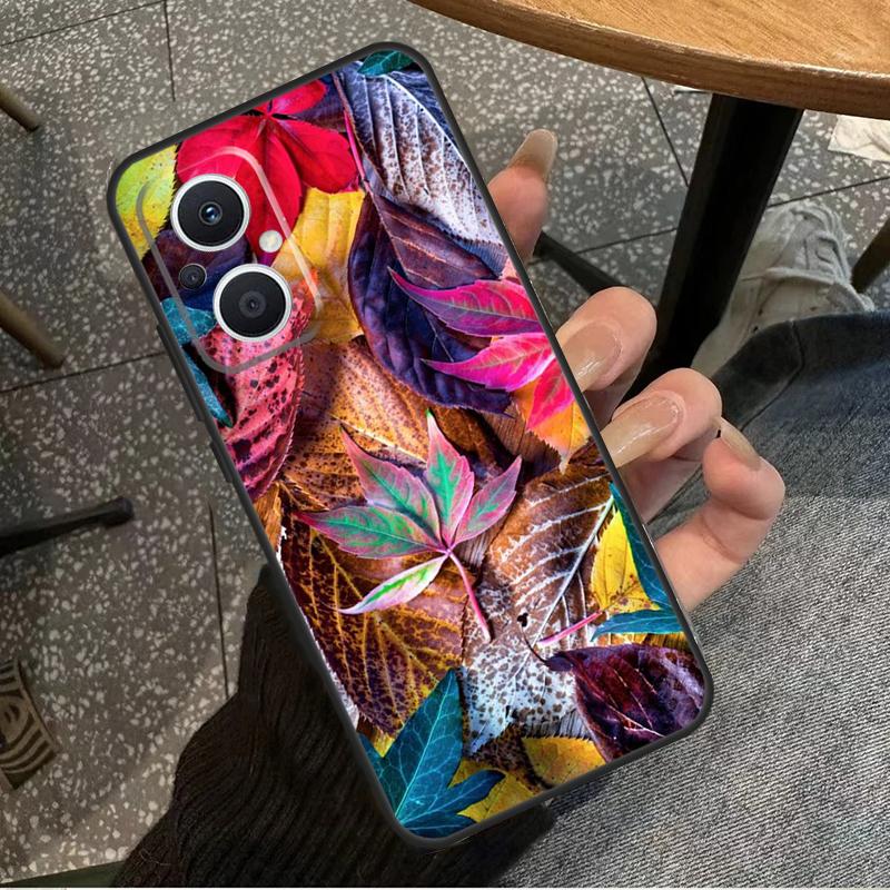 Colorful Leaves For OPPO Reno 10 11 12 13 14 Pro 7 8 Lite 8T 11F 12F 13F 14F OPPO Find X8 X9 X5 X6 Pro Case