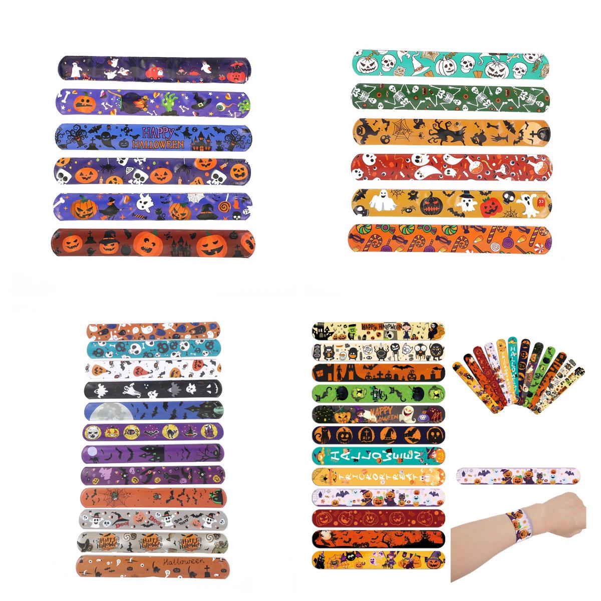 Cross-Border Halloween & Easter Slap Bracelets: Ghost, Spirit, Pumpkin & Candy Designs for Kids