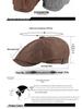 Men's Octagonal Beret: Spring/Summer Linen-Like Duckbill Cap, Retro Casual Unisex Hat