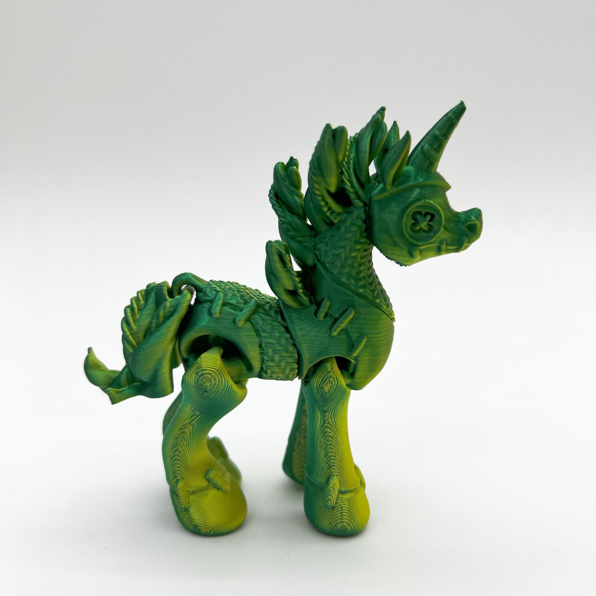 

Милая плюшевая игрушка-фигурка единорога, напечатанная на 3D-принтере - Ремесло «Легендарное животное» 6 cm