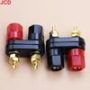 JCD 1PCS Banana Plugs Couple Terminals Red Black Connector Amplifier Terminal Binding Post Banana Speaker Plug Jack