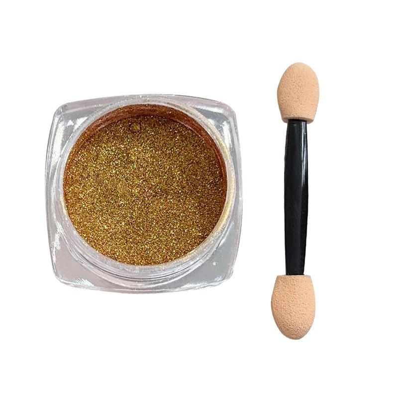 Metallic Mirror Chrome Nail Powder Holographic Laser Silvery Golden Nail Rubbing Glitter Pigment UV Gel Polish Mirror Powde
