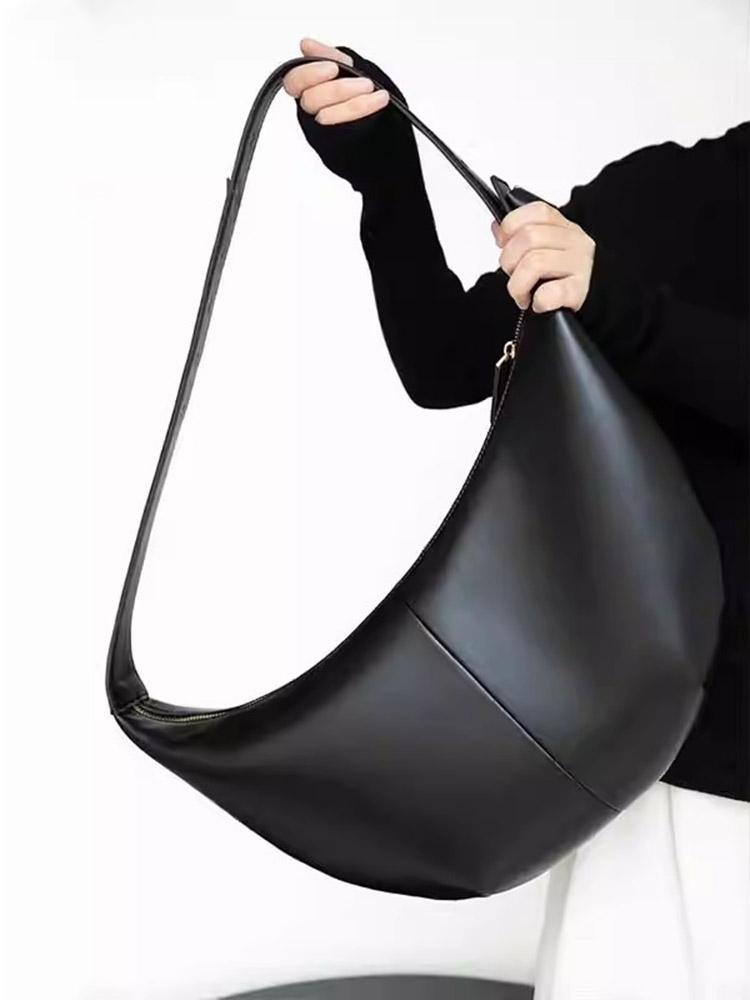 Niche design croissant women's 2026 new high-end texture light luxury dumplings shoulder messenger bag lazy bag