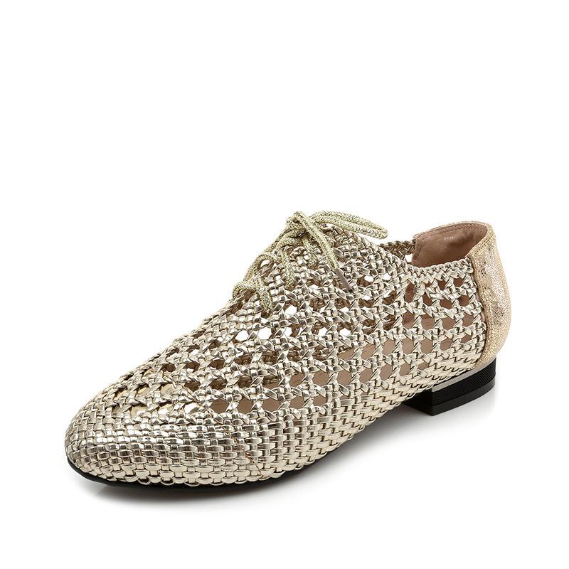 Fashion 2025 Summer New Versatile Woman Genuine Leather Flat Shoes Fashion Anti Slip Women's Sandals Simple Women Hollow Shoes Zapatos