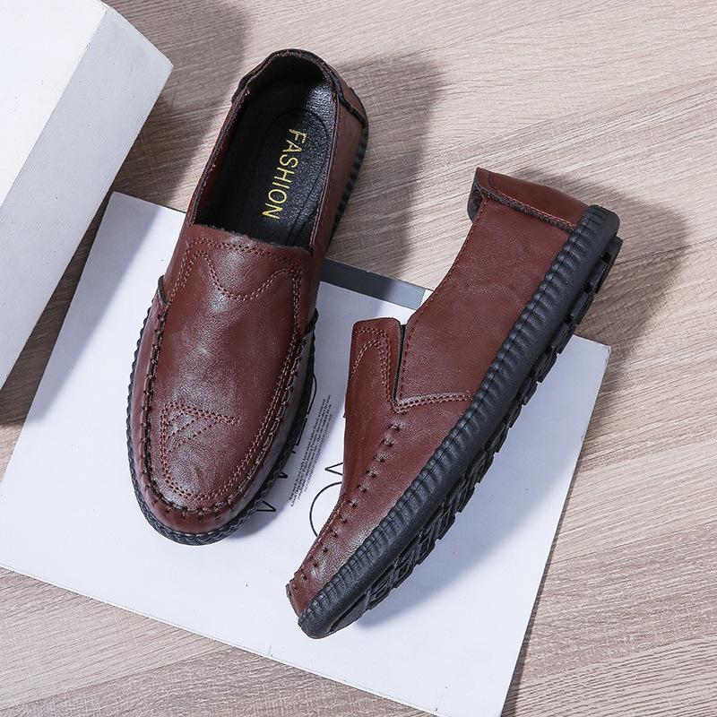 Business Leather Shoes Formal Leather Casual Shoes Sneakers Men Low Sleeve Slip-on Men Shoes Fashion Trend Men Leather Shoes