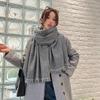 Korean Style Classic Houndstooth Wool Scarf for Women Autumn and Winter Retro All Match Fashion Scarf Warm and Comfortable Cold Protection Shawl