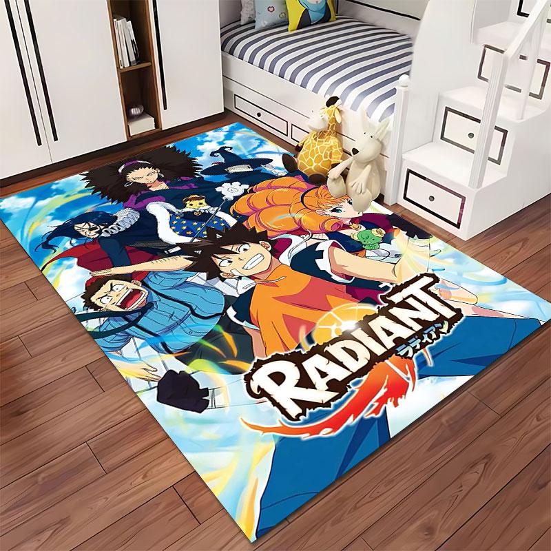 Radiant Anime Characters Carpet suitable as a non-slip mat for the living room or bedroom sofa