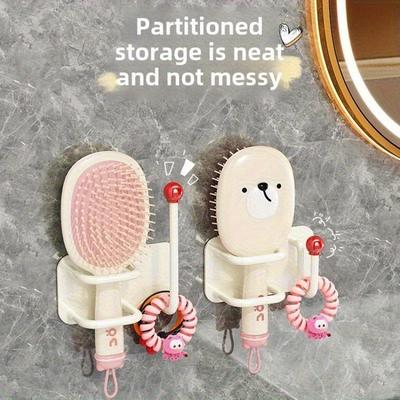 Badezimmer Haarband Haarband Kopfseil Haken Badezimmer Wandmontage Aufbewahrungsregal Lochfreies Kamm Aufbewahrungsregal Schmuck Klebehaken, Utility Haken
