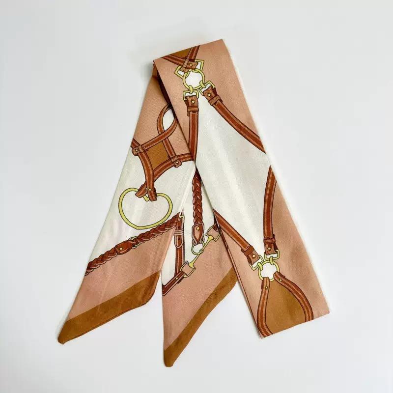90 * 5Cm Retro Chain Twill Silk Women's Decorative Streamer Wrapping Bag Ribbon Silk Scarf Small Scarf Silk Scarf Wholesale