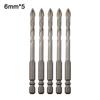 High Speed Eccentric Drill Bit Set for Glass Tiles 5pcs Tungsten Steel Alloy